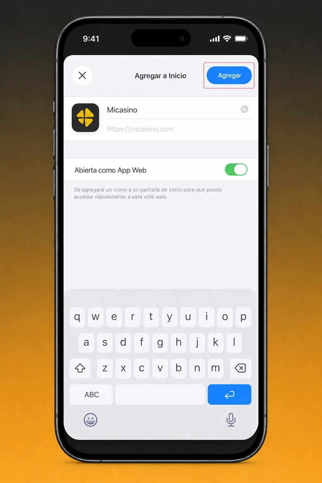 Pasos para descargar la app de Micasino en iOS: instalar perfil, confiar y abrir desde la pantalla de inicio.